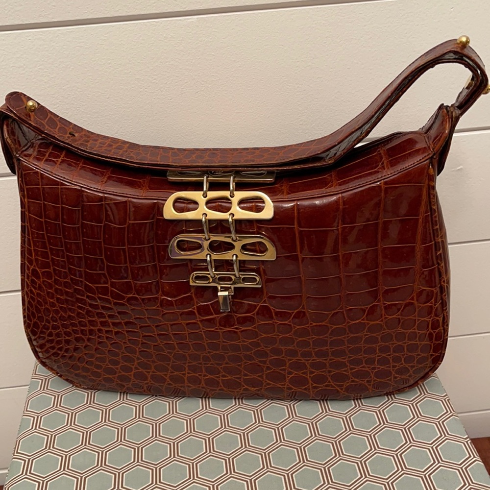 Vintage hard leather purse